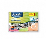 SUAVETT universal microfibre cloths, 3pcs