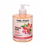 FOLK & FLORA Cream-soap ,''Rosehip & Hawthorn'', 500ml