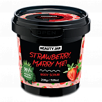 BEAUTY JAR  Strawberry ,Merry Me! body scrub, 200g