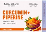 GOLDEN PHARM Curcumin+Piperine ,30 tab.