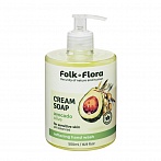 FOLK & FLORA Cream-soap "Avocado & Olive",500ml